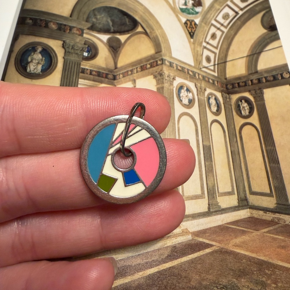 Colorful Geometric enamel Pendant